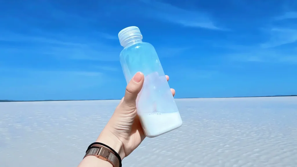 内蒙古旅游攻略：牛奶湖水龙头接牛奶